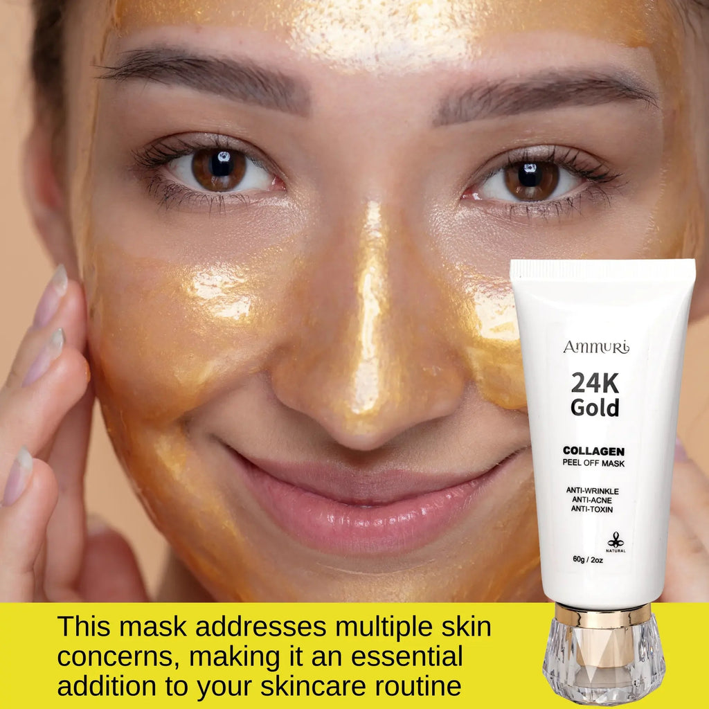 24K Gold Peel-Off Face Mask for Radiance & Deep Cleansing | Ammuri