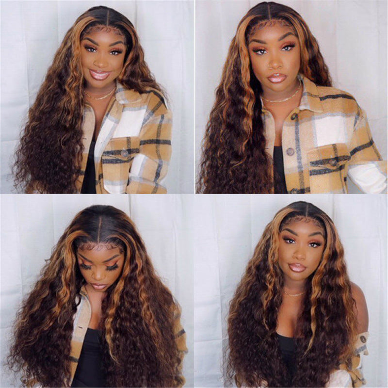 American Style Long Curly Wig-1