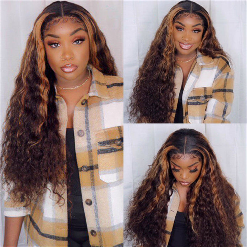 American Style Long Curly Wig-3