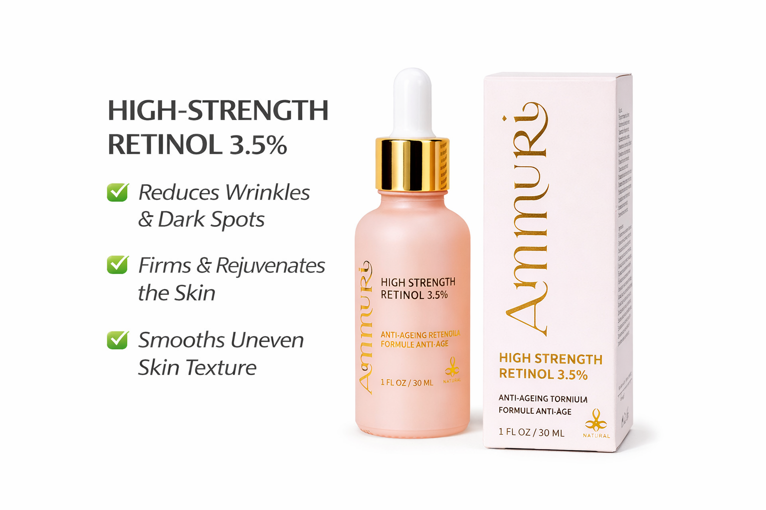 Retinol 3.5% Anti-Ageing Serum for Wrinkles & Skin Firming | Ammuri