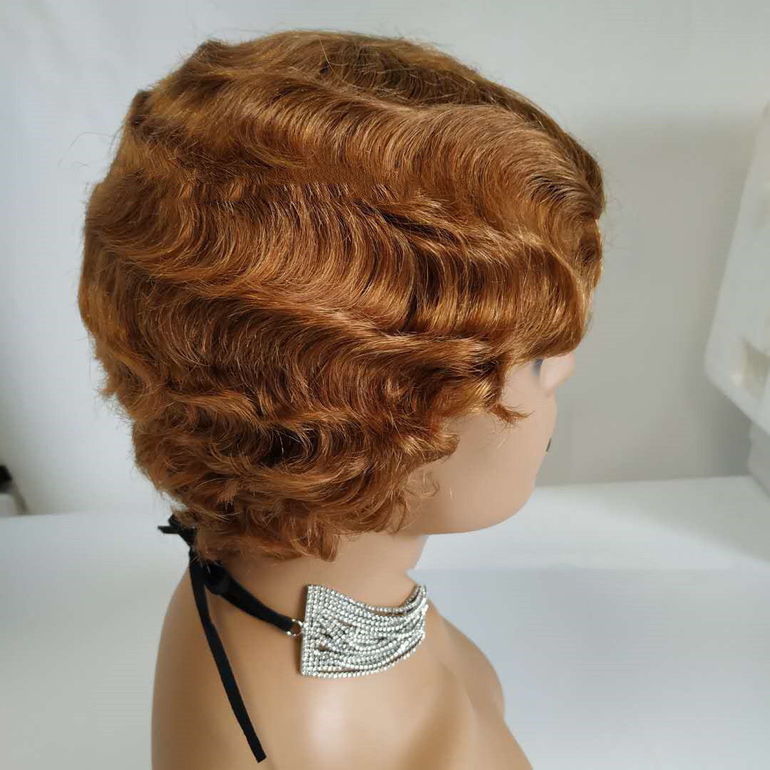 Retro Style Short Hair Wig-4