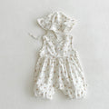 Summer Arrival Baby Boys and Girls Sleeveless Plaid or Floral Pattern Rompers