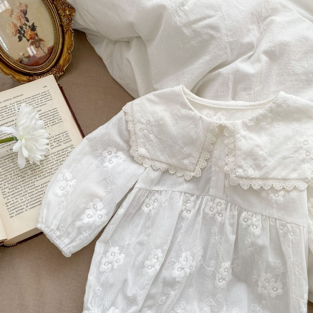 Baby Girl Solid Color Long Sleeve Sweet Style Quality bodysuit
